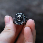 NEW Men's 316L Stainless-Steel Rings Calvarium Skull with 13 Letter Ring for Teens Punk Jewelry for Gift Free Shipping