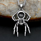 Vintage Gothic Spider Pendant Necklace Stainless Steel Punk Animal Necklace For Men Unique Biker Jewelry Gift