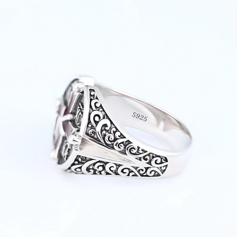Jesus Christ Cross Ring — 925 Silver