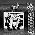 Hip Hop Punk Crown of Thorns Jesus Cross Necklace for Men Stainless Steel Gold Plated Crucifix Pendant Necklaces
