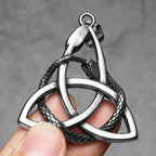 Viking Snake Pendant Necklace — Stainless Steel