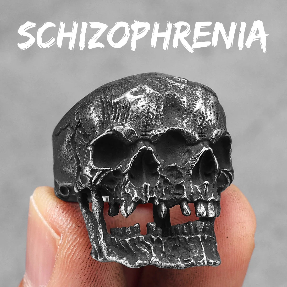 Skull Ring Black — Stainless Steel
