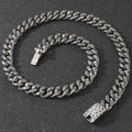 60CM Long 13MM Wide Choker Necklace Man Men's Solid Stainless Steel Curb Cuban Link Chain Necklaces for Men Male