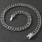 60CM Long 13MM Wide Choker Necklace Man Men's Solid Stainless Steel Curb Cuban Link Chain Necklaces for Men Male