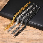 Byzantine Chunky Link Bracelet 8mm — Stainless Steel