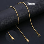 HIYEE Stainless Steel Snake Chain Necklace Chains for DIY for Women Jewelry Making Findings Pendants Lobster Clasps