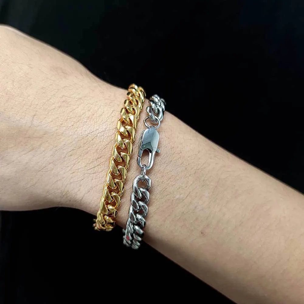 Stainless Steel Cuban Bracelet Miami 6/8MM
