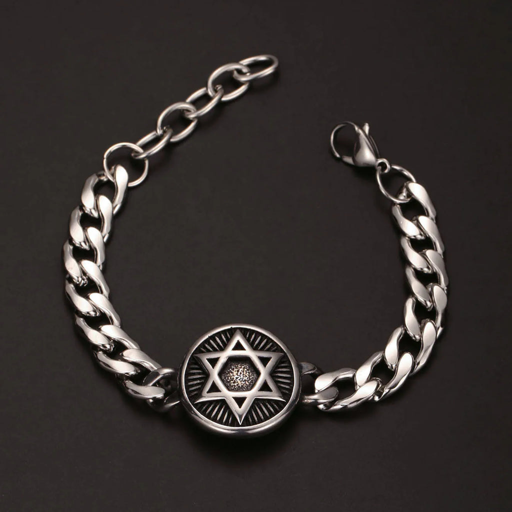 Star of David Bracelet — Stainless Steel