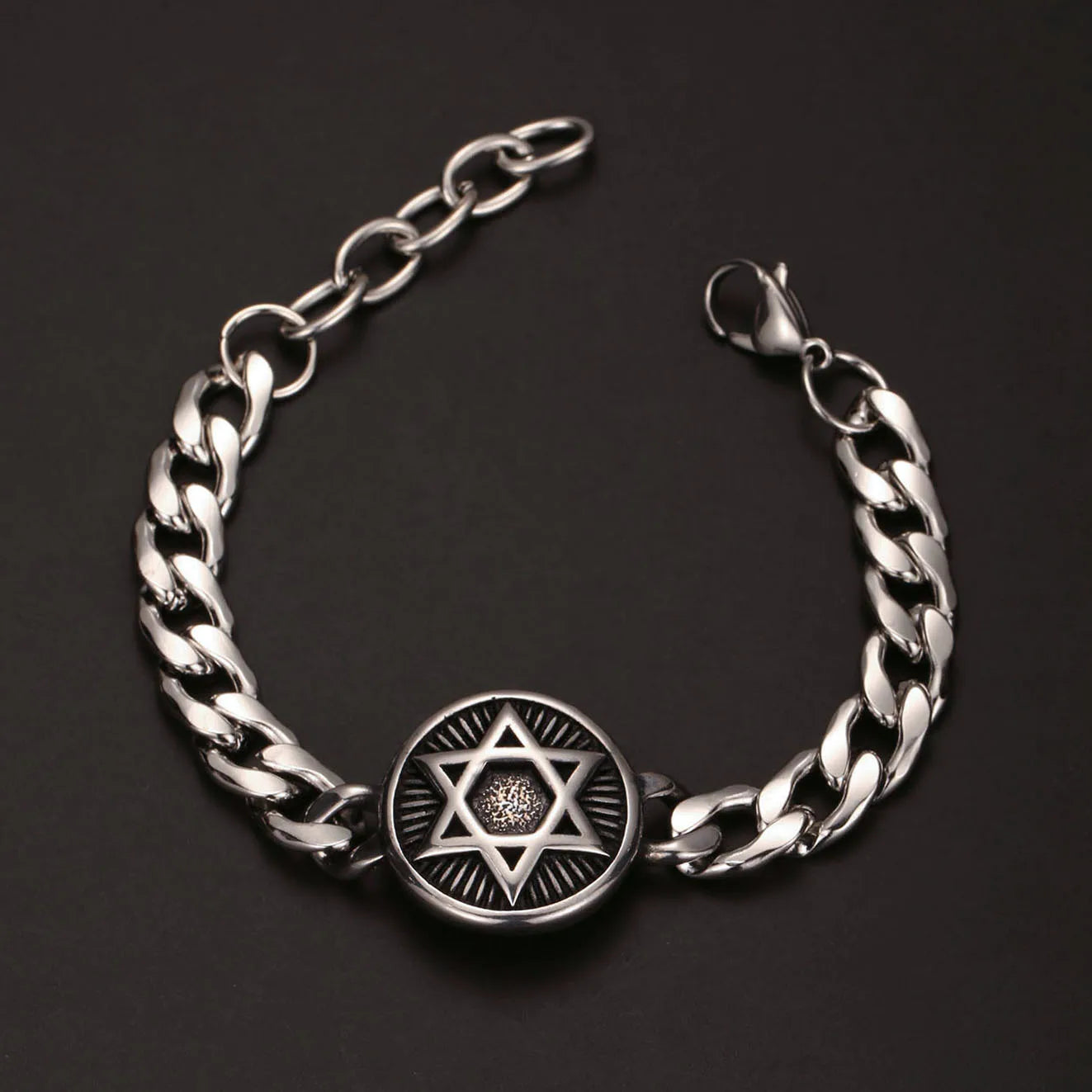 Star of David Bracelet — Stainless Steel
