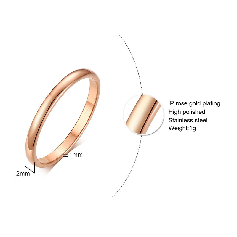 Basic Rings for Men,2/4/6/8/10mm Width Plain Dome High Polished Stainless Steel Wedding Band Promise Ring,Comfort Fit US Size