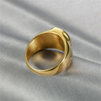 Punk Mason Masonic Symbol Ring Gold Color Stinless Steel Master Rings For Men Women Freemasonry Fashion Party Jewelry