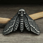 Skull Butterfly Moth Pendant — Stainless