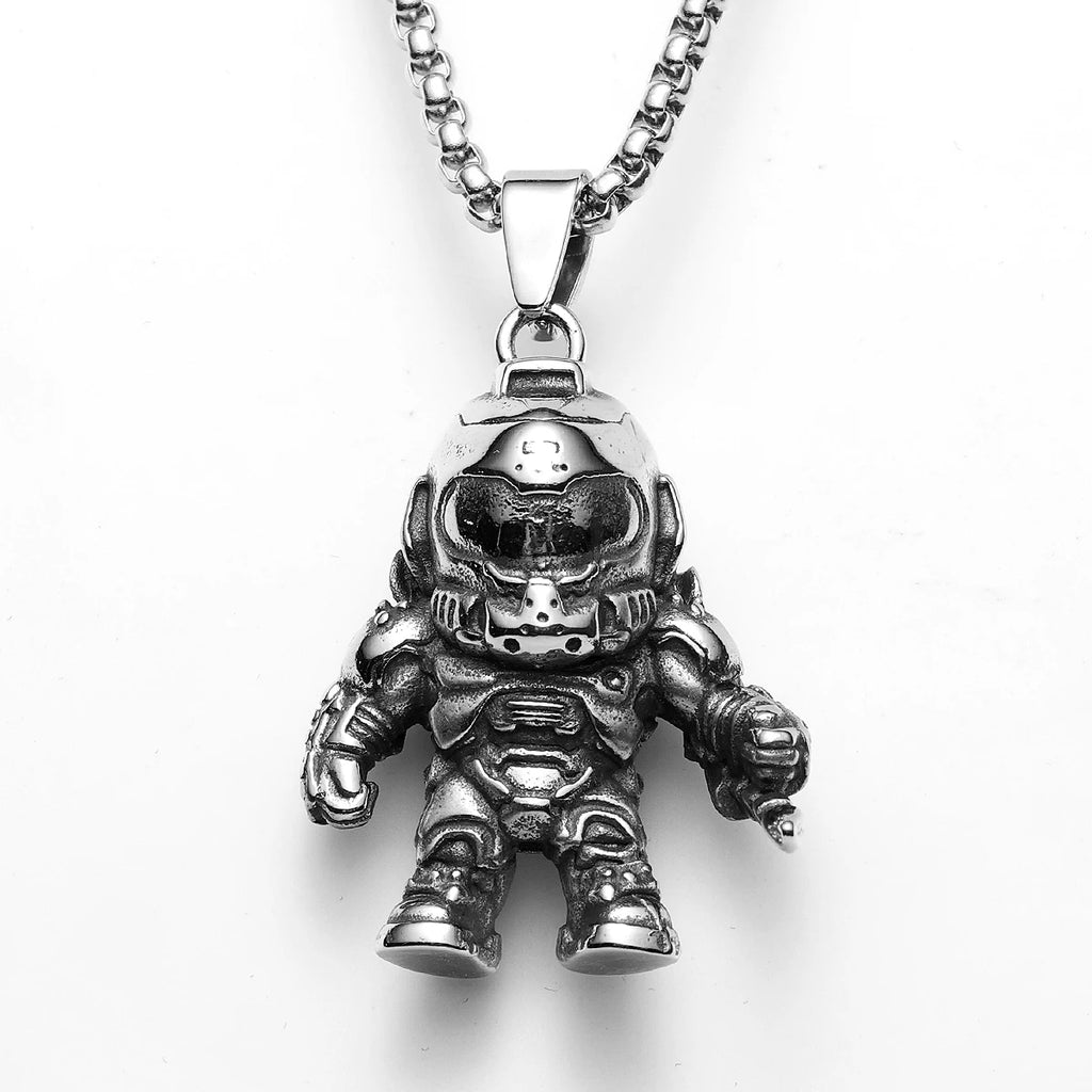 Astronaut Pendant Necklace Stainless Steel