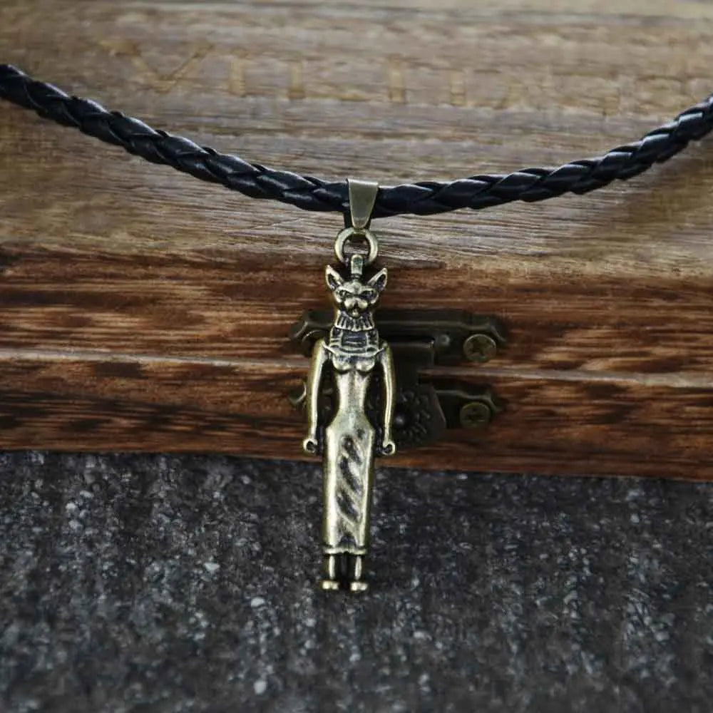 Egyptian Bastet Cat Pendant Necklace