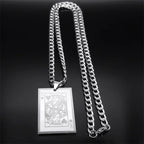 King of Hearts Pendant Necklace — Stainless Steel