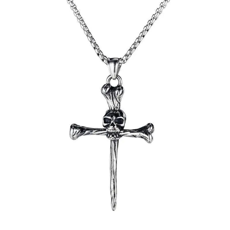 Men's Personality Is Cool, Ha's New Large Wing Pendant, Copper Inlaid Zircon Fashionable Street Necklace Trend