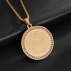 Pyramid Eye of God Pendant Necklace — Zircon, Stainless Steel