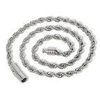 6mm Rope Chain Necklace Stainless Steel Never Fade Waterproof Choker Men Women Jewelry Gold Color Chains Gift