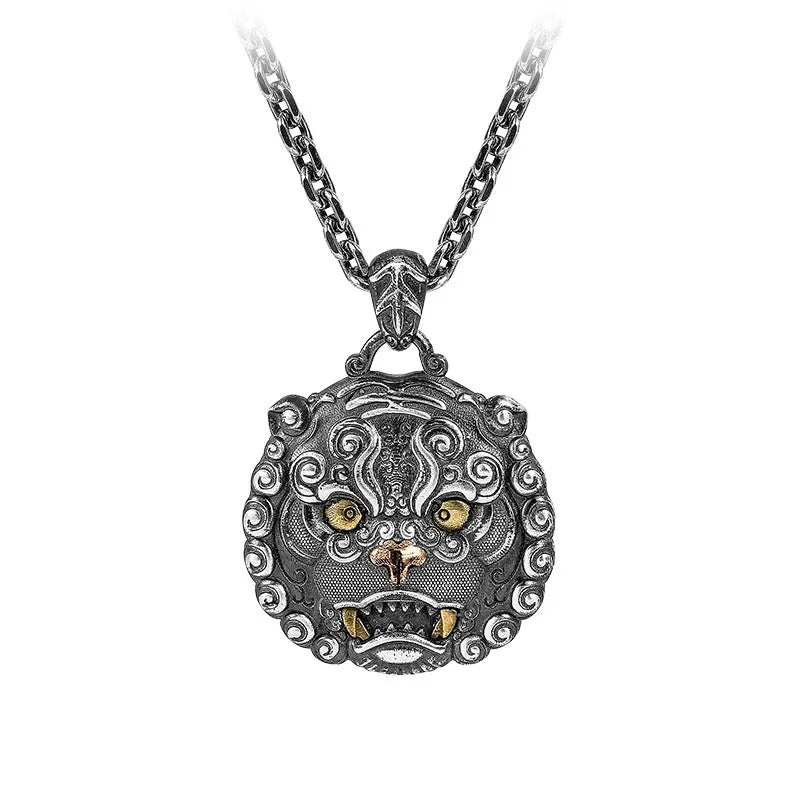 Original Van Gogh sunflower sunflower men's necklace high sense pendant nautical compass retro fashion trend pendant