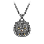 Original Van Gogh sunflower sunflower men's necklace high sense pendant nautical compass retro fashion trend pendant