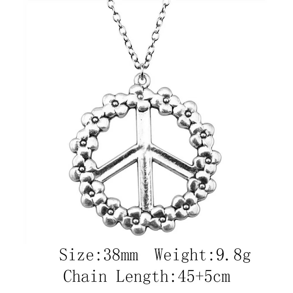 New Fashion Peace Symbol Pendants Necklace Jewelry Gift Peace Sign Peace Dove Necklace For Women