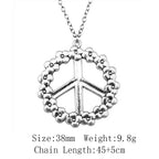 New Fashion Peace Symbol Pendants Necklace Jewelry Gift Peace Sign Peace Dove Necklace For Women