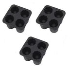 Silicone Ice Cube Mold Four Hole Press Ice Block Maker Creative Round Cup Shape Ice Molds for Whiskey Beer Bar Kitchen