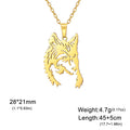 Wolf Head Necklace for Men Women Stainless Steel Animal Neck Chain Gift Punk Jewelry Birthday Gifts 2026 Wholesale New