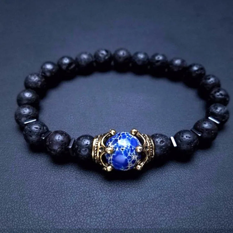 Rope Steel Bracelet Tiger Eye Natural Stone