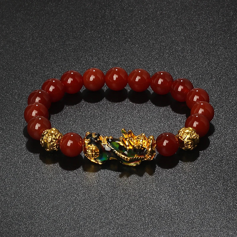 Color-Changing Natural Stone Pi Xiu Beaded Bracelet