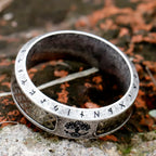 2023 new Special Design Stainless Steel Viking Ring Runes Tree of Life Ring For Men Vintage Celtic Knot Rune Vintage Jewelry