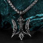 Retro High Quality Alien Poseidon Trident Pendant Men's Fashion 316L Stainless Steel Pendant Necklace Gift Jewelry