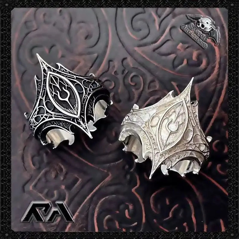 Dark Gothic Open Ring — Silver