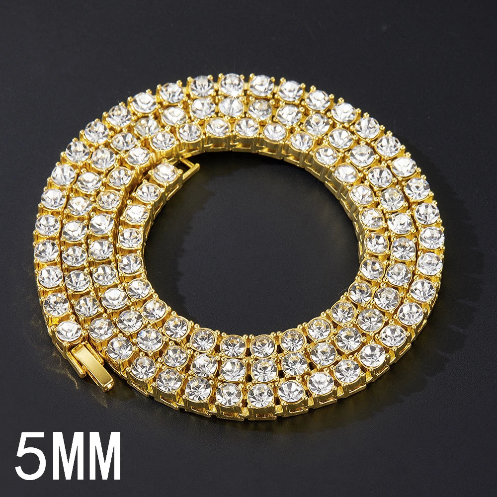 4mm Tennis Chain Necklace & Bracelet Set — Two-Tone