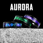 Black Aurora Ring Stainless Steel