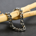 316L Stainless Steel Cuban Chain Bracelet For Men Punk Hand Chain Male Jewelry Accessories 8mm-14mm Wide