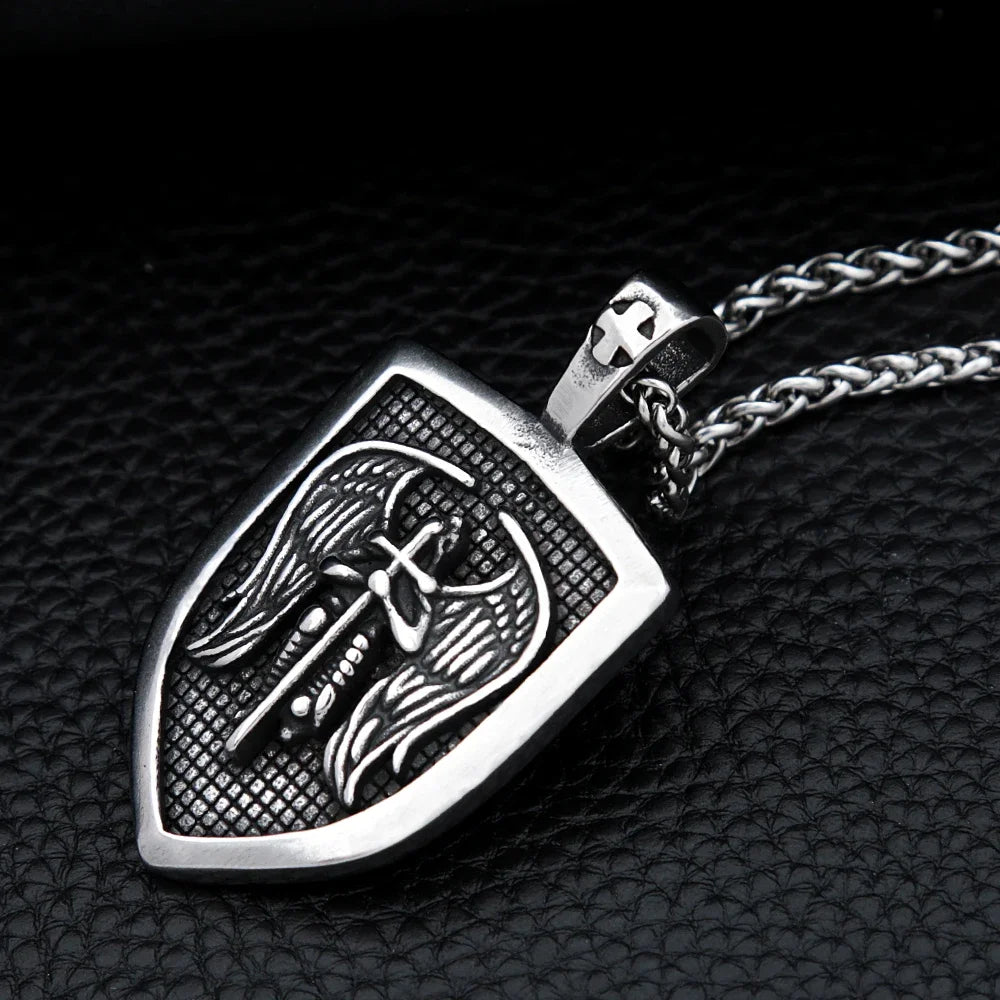 Archangel Michael Pendant — 316L Stainless Steel