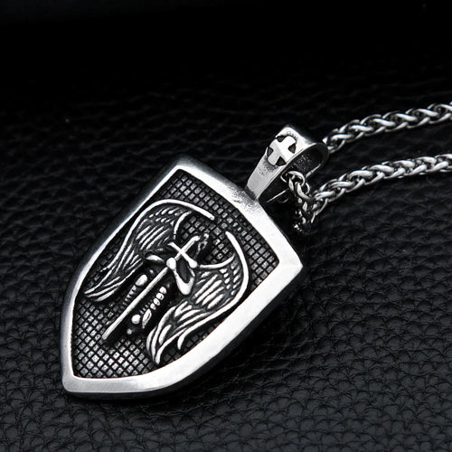 Archangel Michael Pendant — 316L Stainless Steel