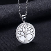 Iced Out Tree of Life Pendant — Gold-Tone Stainless Steel