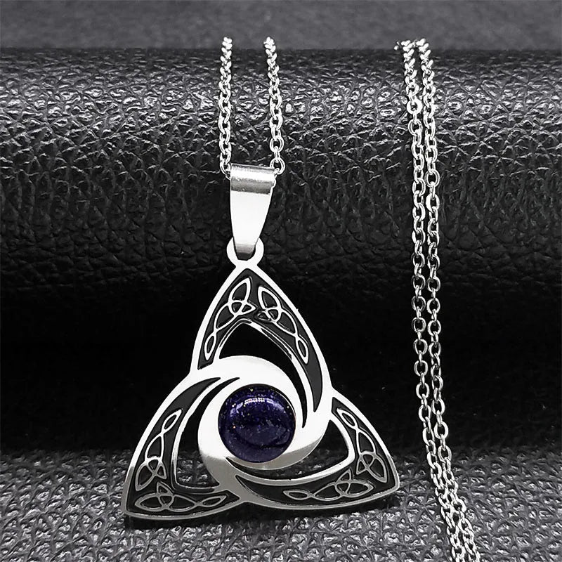 Celtic Trinity Knot Pendant Necklace — Stainless Steel