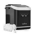 LOEFME 1.4L Ice Maker 12kg/24h Portable Ice Maker 6 Mins 9pcs Ice Cubes Self-Cleaning with Scoop for Home Cafes Camping