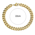 Fashion Stainless Steel Men Curb Cuban Chain Bracelet Women Bracelet On Hand For Couple Unisex Wrist Hand Jewelry Gift Party