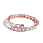 Iced Out Rectangle Bracelet Stainless Steel CZ