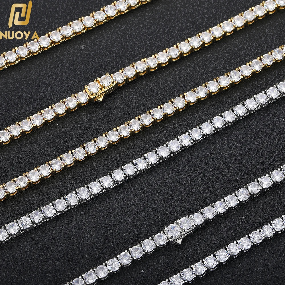 Iced Out 3A CZ Tennis Chain for Women Men Exquisite Fashion 3mm 4mm 5mm Necklace Hip Hop Jewelry