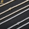 Iced Out 3A CZ Tennis Chain for Women Men Exquisite Fashion 3mm 4mm 5mm Necklace Hip Hop Jewelry