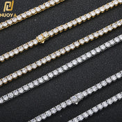 Iced Out Tennis Stainless Steel Necklace 3-5MM — 3A CZ