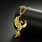 Winged Bird Totem Pendant Necklace — Stainless Steel