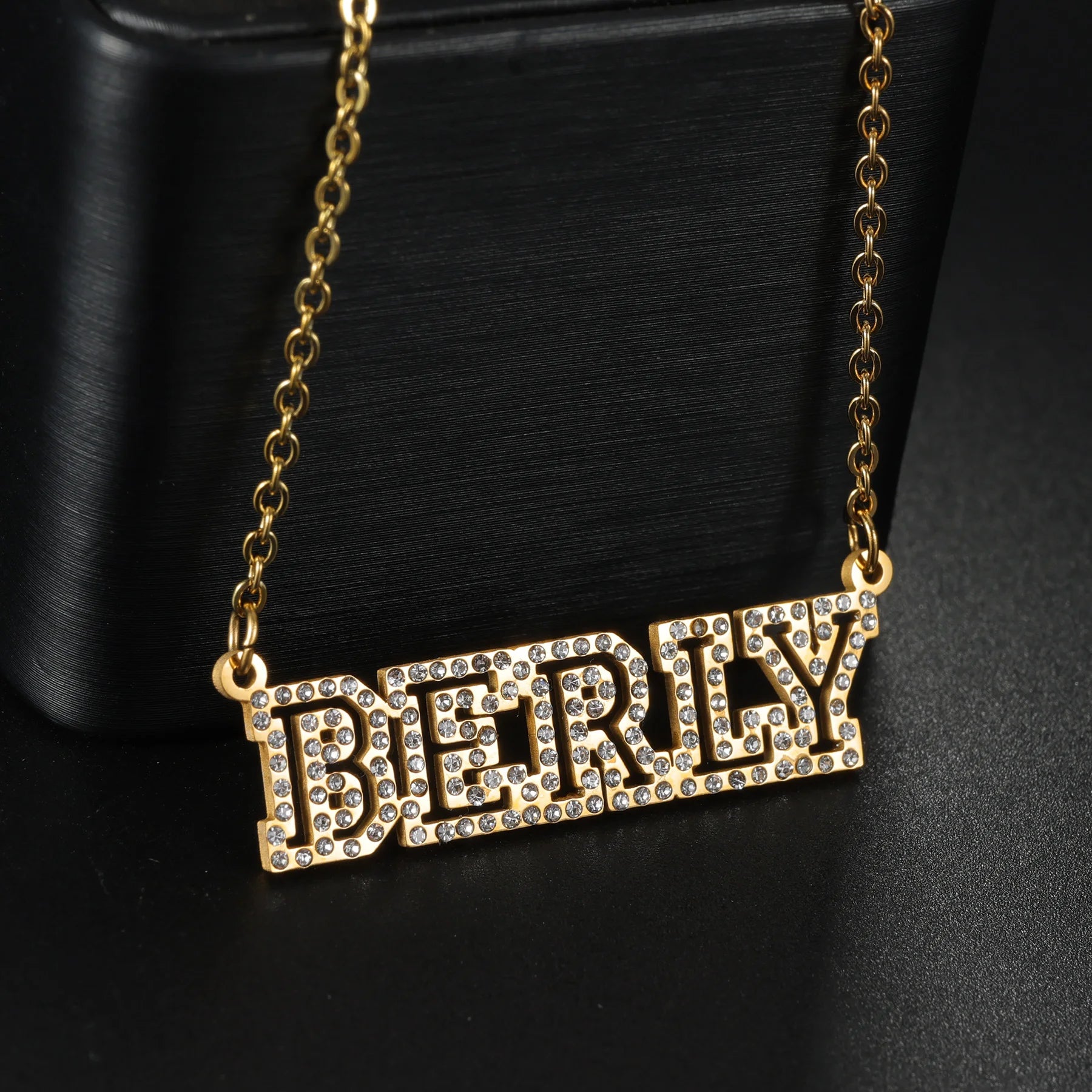 Personalized Custom Zircon Name Necklace Stainless Steel for Women Men Double Layers Zircon Twist Chain Birthday Jewelry Gift