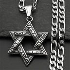 Star of David Pendant Necklace — Steel
