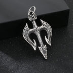Trendy Retro Crow Prairie Wolf Double Sided Viking Tomahawk Pendant Necklace Charm Men's Necklace Metal Accessorie Party Jewelry